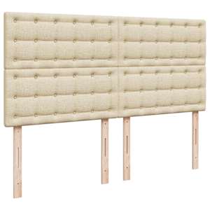 Box spring postel s matrací krémová 200x200 cm textil - obrázek 9