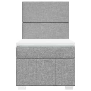 Box spring postel s matrací světle šedá 80 x 200 cm textil - obrázek 6