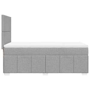 Box spring postel s matrací světle šedá 80 x 200 cm textil - obrázek 7