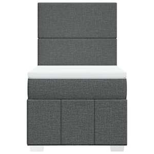 Box spring postel s matrací tmavě šedá 80 x 200 cm textil - obrázek 6