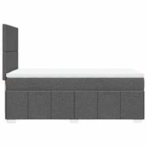 Box spring postel s matrací tmavě šedá 80 x 200 cm textil - obrázek 7
