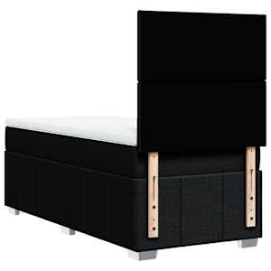 Box spring postel s matrací černá 80 x 200 cm textil - obrázek 8