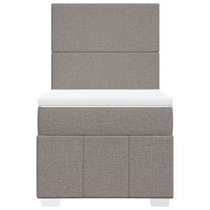Box spring postel s matrací taupe 80x200 cm textil - obrázek 6