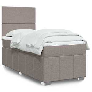 Box spring postel s matrací taupe 80x200 cm textil - obrázek 1