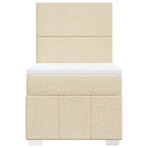 Box spring postel s matrací krémová 80 x 200 cm textil - obrázek 6