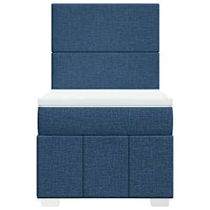 Box spring postel s matrací modrá 80x200 cm textil - obrázek 6
