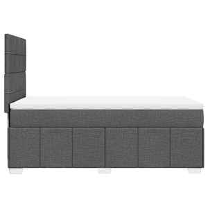 Box spring postel s matrací tmavě šedá 80 x 200 cm textil - obrázek 7