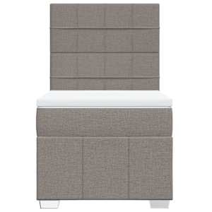 Box spring postel s matrací taupe 80x200 cm textil - obrázek 6