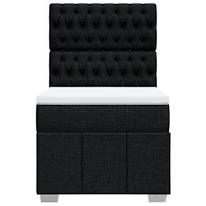 Box spring postel s matrací černá 80 x 200 cm textil - obrázek 6