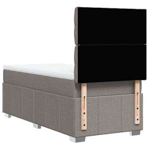 Box spring postel s matrací taupe 80x200 cm textil - obrázek 8