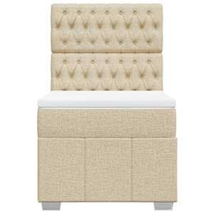 Box spring postel s matrací krémová 80 x 200 cm textil - obrázek 6