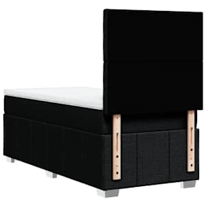 Box spring postel s matrací černá 80 x 200 cm textil - obrázek 8