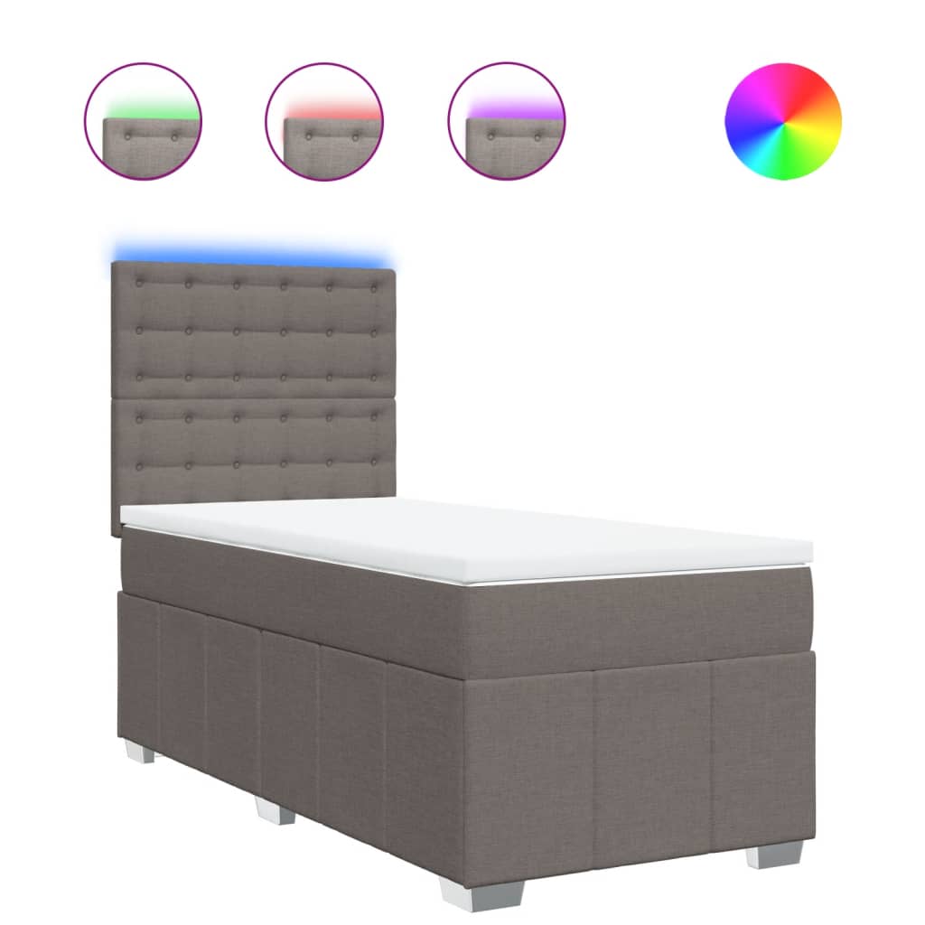 vidaXL  Boxspring   Taupe 80x200 .