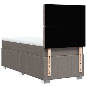Box spring postel s matrací taupe 80x200 cm textil - obrázek 8