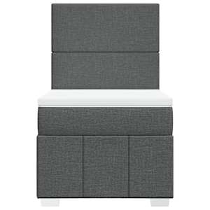 Box spring postel s matrací tmavě šedá 90x190 cm textil - obrázek 6