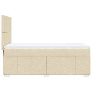 Box spring postel s matrací krémová 90x190 cm textil - obrázek 7