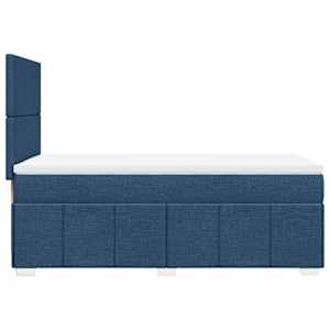 Box spring postel s matrací modrá 90x190 cm textil - obrázek 7