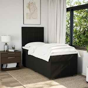 Box spring postel s matrací černá 90x190 cm textil - obrázek 5