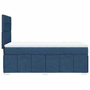 Box spring postel s matrací modrá 90x190 cm textil - obrázek 7