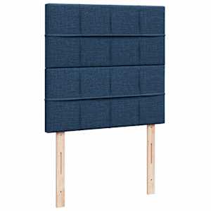 Box spring postel s matrací modrá 90x190 cm textil - obrázek 9