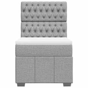 Box spring postel s matrací světle šedá 90x190 cm textil - obrázek 6