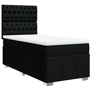 Box spring postel s matrací černá 90x190 cm textil - obrázek 3