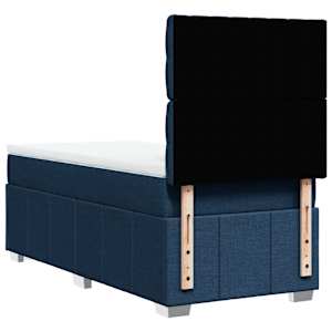 Box spring postel s matrací modrá 90x190 cm textil - obrázek 8