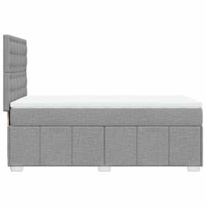 Box spring postel s matrací světle šedá 90x190 cm textil - obrázek 7