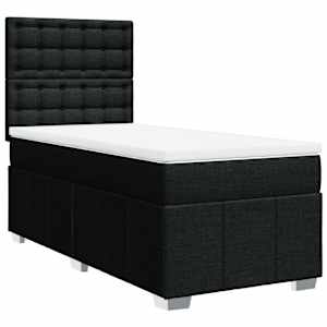 Box spring postel s matrací černá 90x190 cm textil - obrázek 3