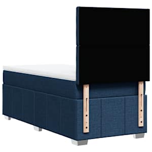 Box spring postel s matrací modrá 90x190 cm textil - obrázek 8