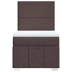Box spring postel s matrací tmavě hnědá 90x200 cm textil - obrázek 6