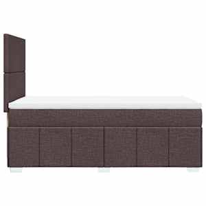 Box spring postel s matrací tmavě hnědá 90x200 cm textil - obrázek 7
