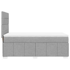 Box spring postel s matrací světle šedá 90x200 cm textil - obrázek 7