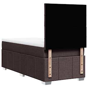 Box spring postel s matrací tmavě hnědá 90x200 cm textil - obrázek 8
