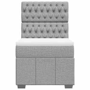 Box spring postel s matrací světle šedá 90x200 cm textil - obrázek 6