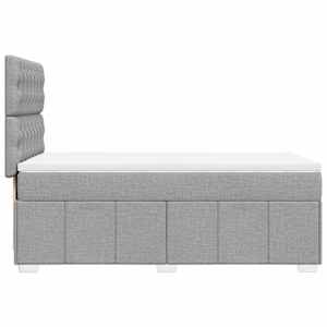 Box spring postel s matrací světle šedá 90x200 cm textil - obrázek 7