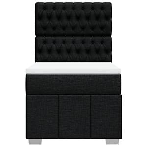 Box spring postel s matrací černá 90x200 cm textil - obrázek 6