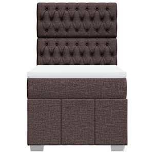 Box spring postel s matrací tmavě hnědá 90x200 cm textil - obrázek 6