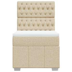Box spring postel s matrací krémová 90x200 cm textil - obrázek 6