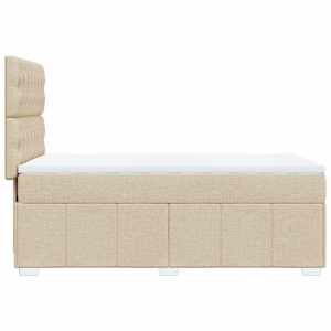 Box spring postel s matrací krémová 90x200 cm textil - obrázek 7