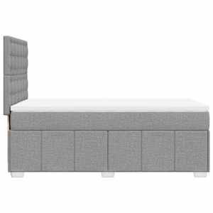 Box spring postel s matrací světle šedá 90x200 cm textil - obrázek 7