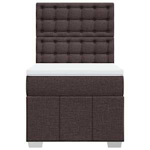 Box spring postel s matrací tmavě hnědá 90x200 cm textil - obrázek 6