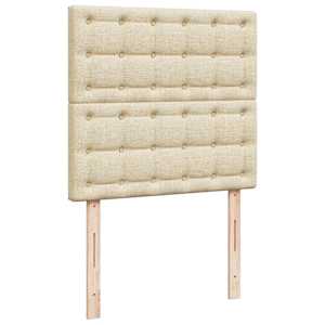 Box spring postel s matrací krémová 90x200 cm textil - obrázek 9