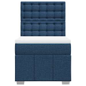 Box spring postel s matrací modrá 90x200 cm textil - obrázek 6