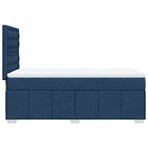 Box spring postel s matrací modrá 90x200 cm textil - obrázek 7