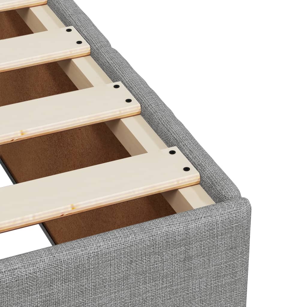 Box spring postel s matrací světle šedý 100 x 200 cm textil - obrázek 13