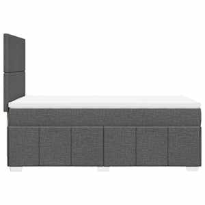 Box spring postel s matrací tmavě šedá 100 x 200 cm textil - obrázek 7