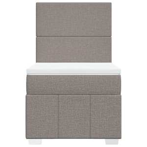 Box spring postel s matrací taupe 100 x 200 cm textil - obrázek 6