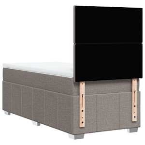 Box spring postel s matrací taupe 100 x 200 cm textil - obrázek 8