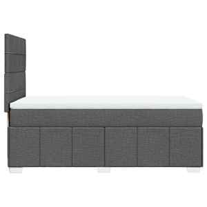 Box spring postel s matrací tmavě šedá 100 x 200 cm textil - obrázek 7